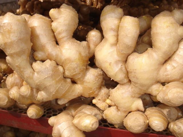 Jengibre secado al aire